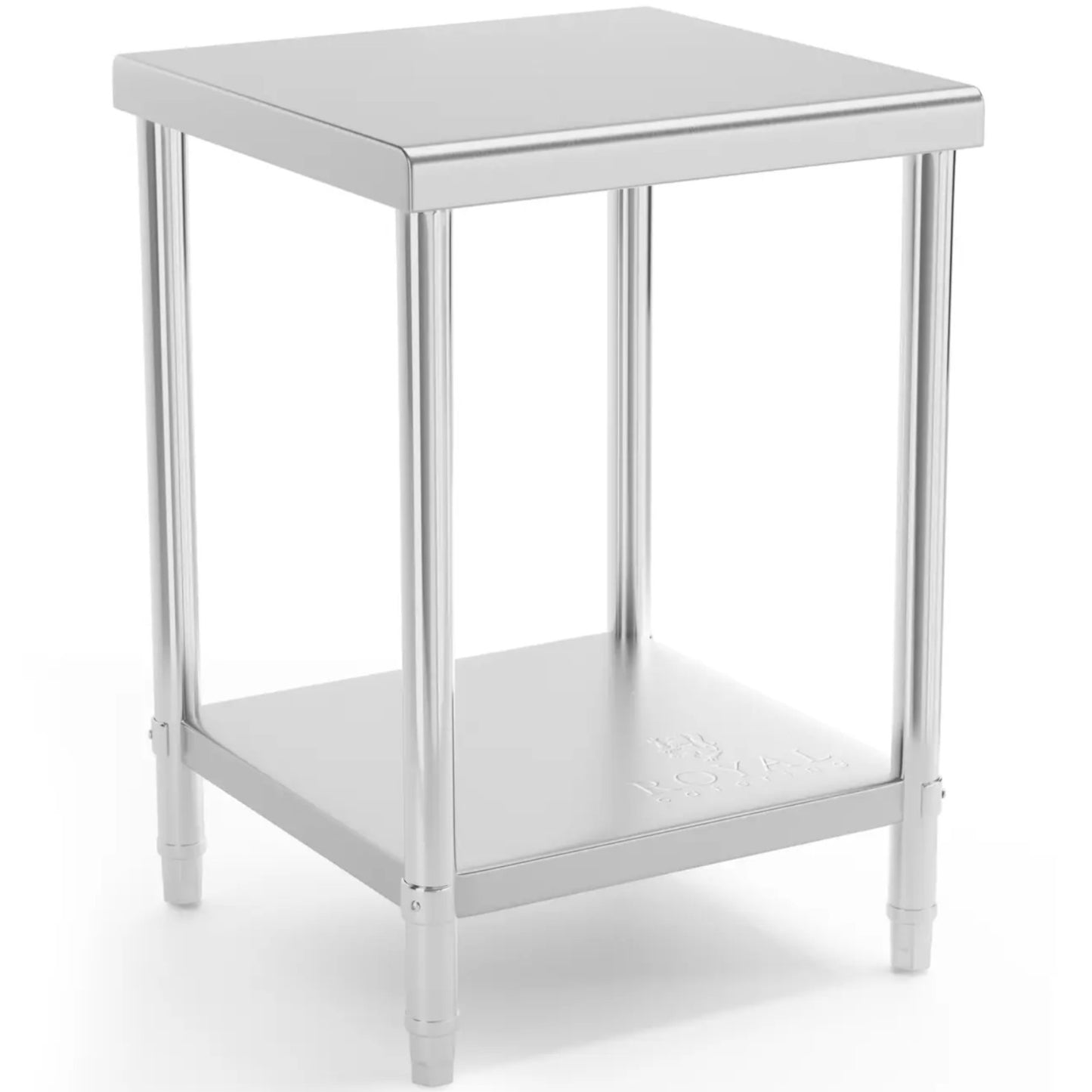 Tables – Table, central steel worktop with shelf 80 x - Carlat