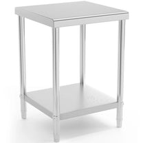 Tables – Table, central steel worktop with shelf 80 x - Carlat