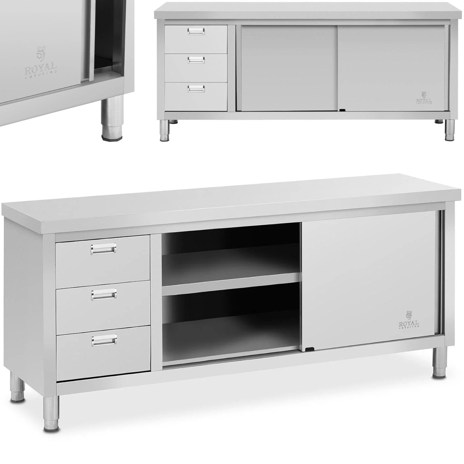 Tables – Table, central worktop, with a cabinet with sliding - Carlat