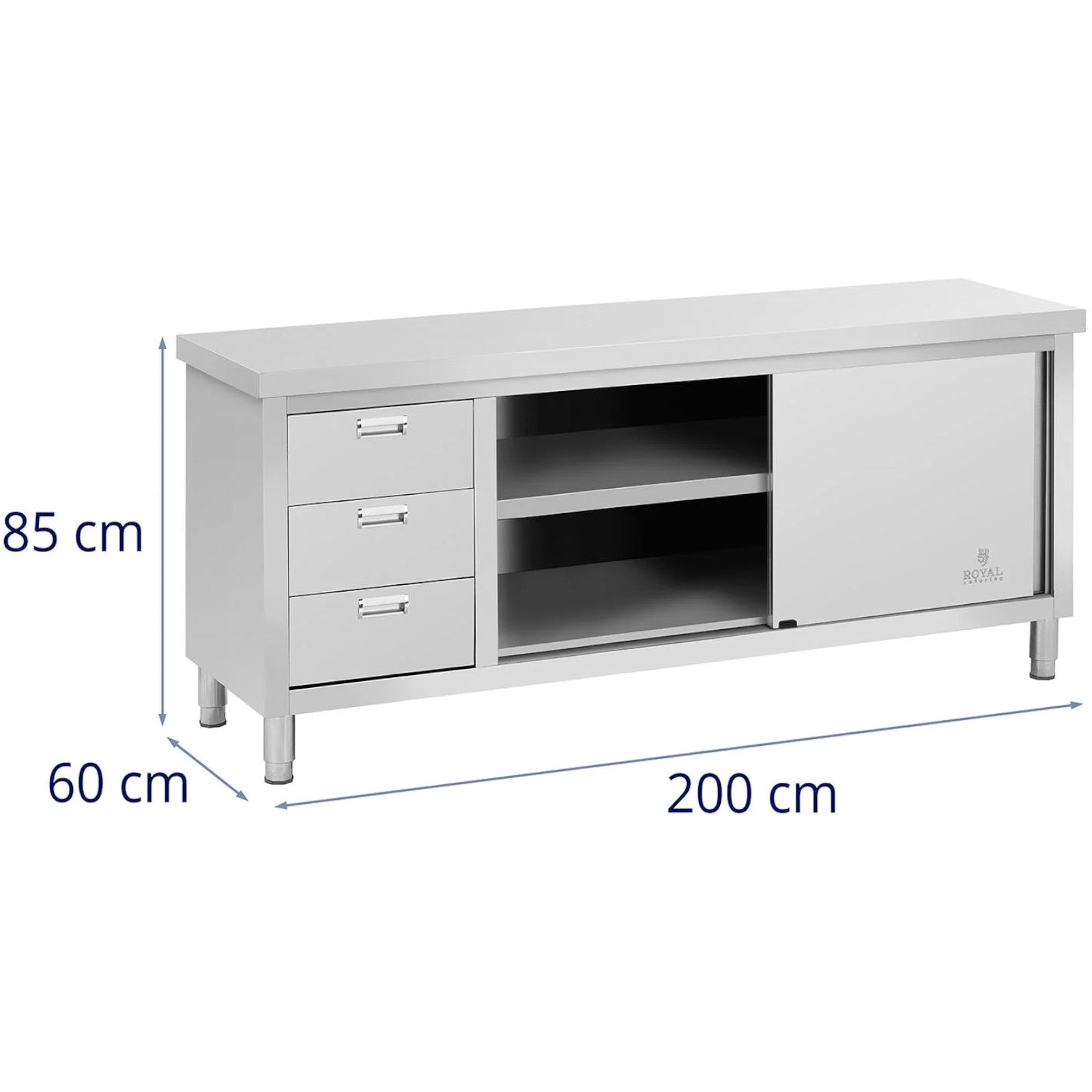 Tables – Table, central worktop, with a cabinet with sliding - Carlat