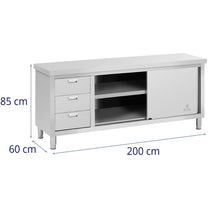 Tables – Table, central worktop, with a cabinet with sliding - Carlat