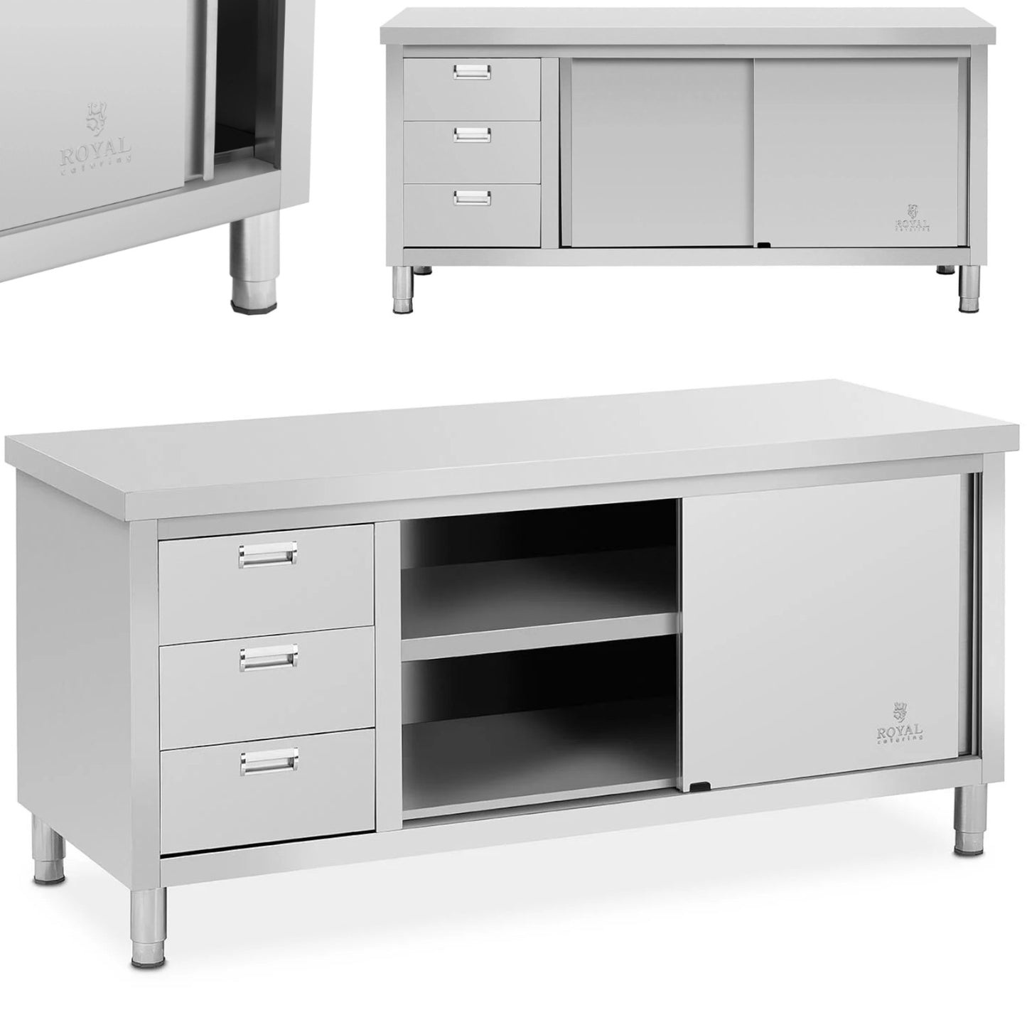 Tables – Table, central worktop, with a cabinet with sliding - Carlat