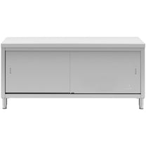 Tables – Table, central worktop with sliding door cabinet, 180 - Carlat