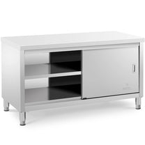 Tables – Table, central worktop with sliding door cabinet, 180 - Carlat