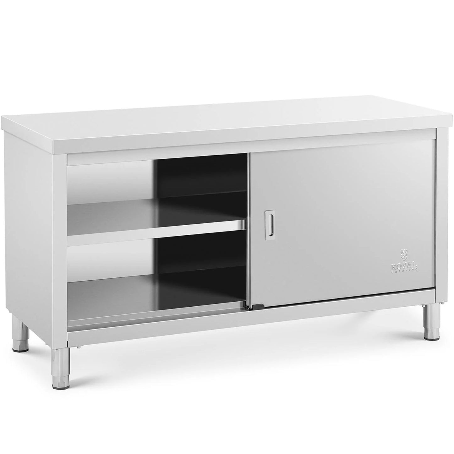 Tables – Table, central worktop with sliding door cabinet, 180 - Carlat