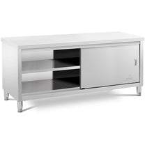 Tables – Table, central worktop with sliding door cabinet, 200 - Carlat