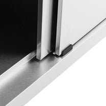 Tables – Table, central worktop with sliding door cabinet, 200 - Carlat