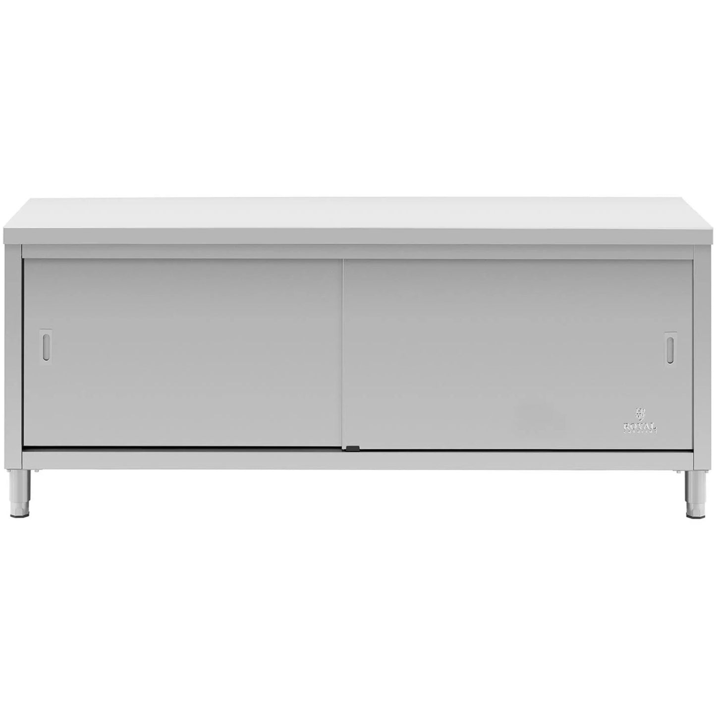 Tables – Table, central worktop with sliding door cabinet, 200 - Carlat