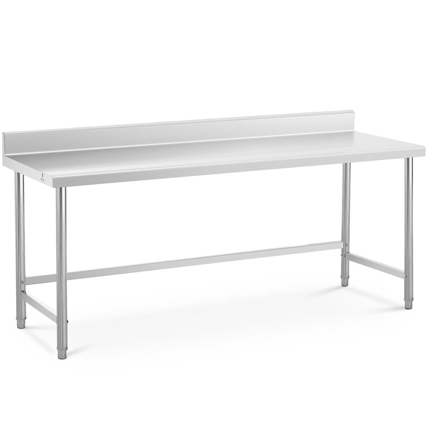 Tables – Table, stainless steel, wall-mounted worktop with edge 150x70cm - Carlat