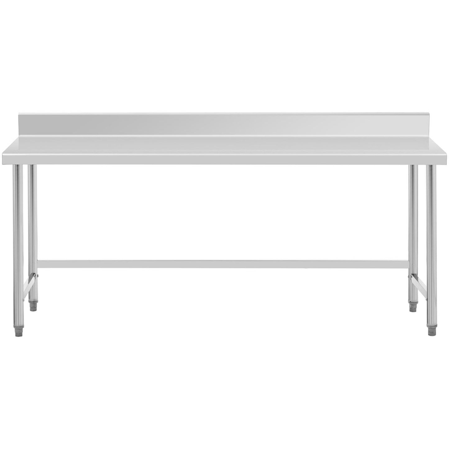 Tables – Table, stainless steel, wall-mounted worktop with edge 150x70cm - Carlat