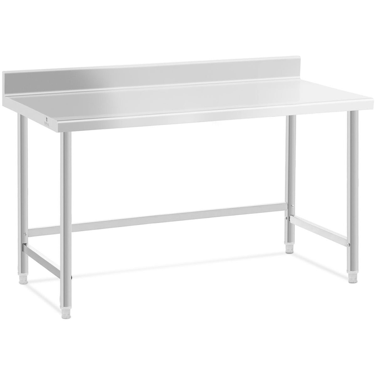 Tables – Table, stainless steel, wall-mounted worktop with edge 150x70cm - Carlat