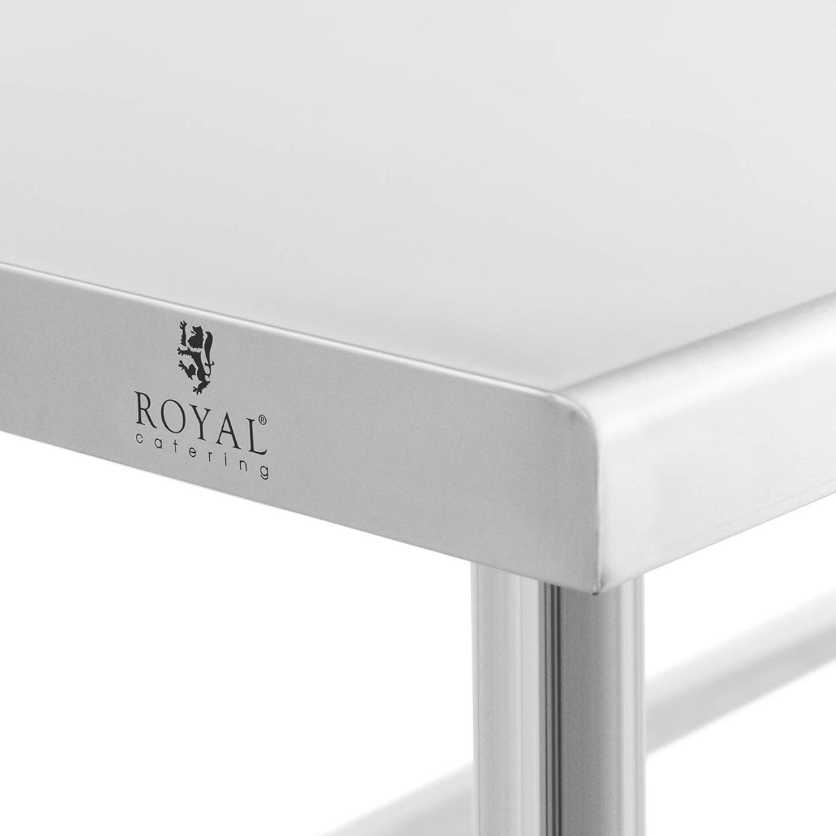 Tables – Table, stainless steel, wall-mounted worktop with edge 150x70cm - Carlat