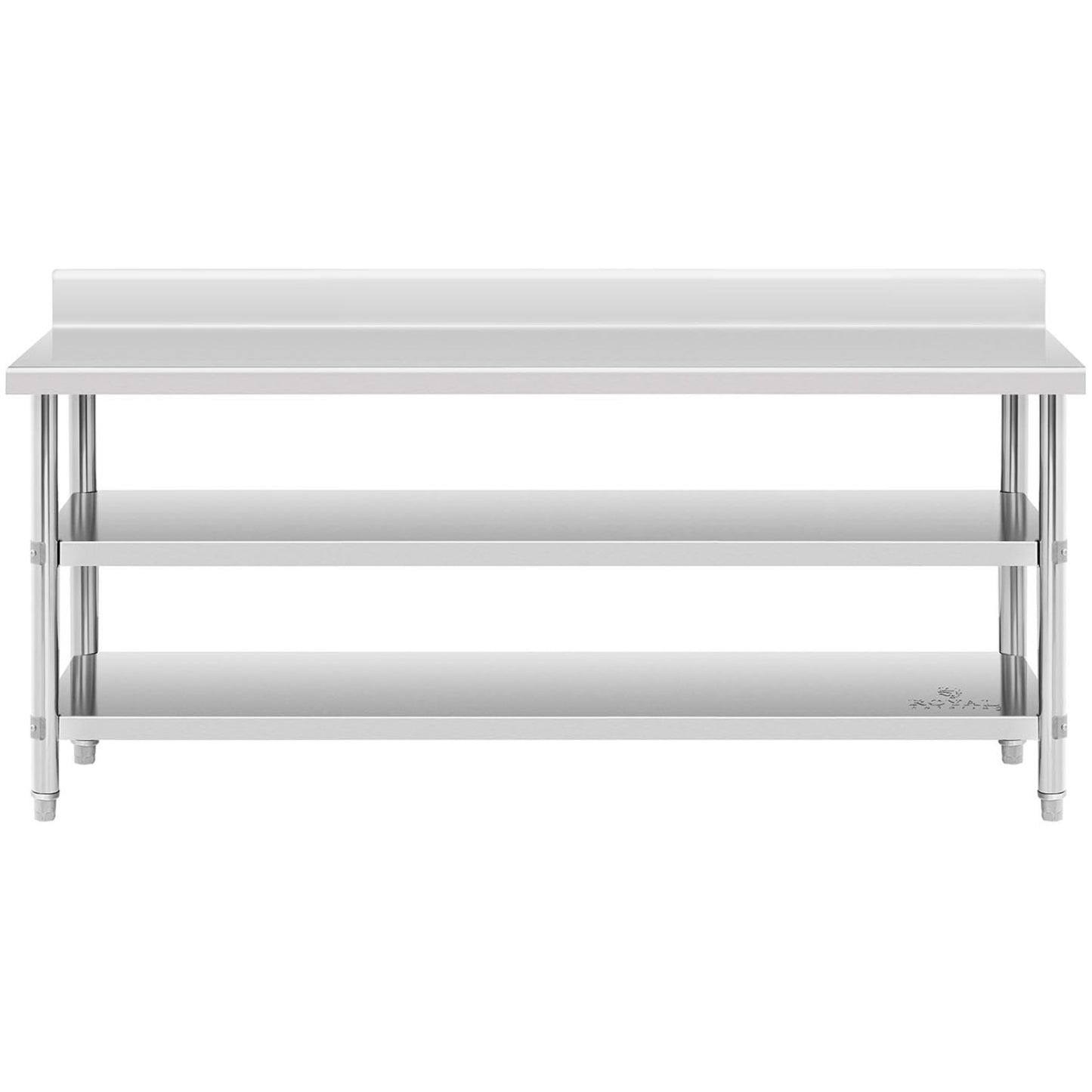 Tables – Table, stainless steel, wall-mounted worktop with edge, 2 - Carlat