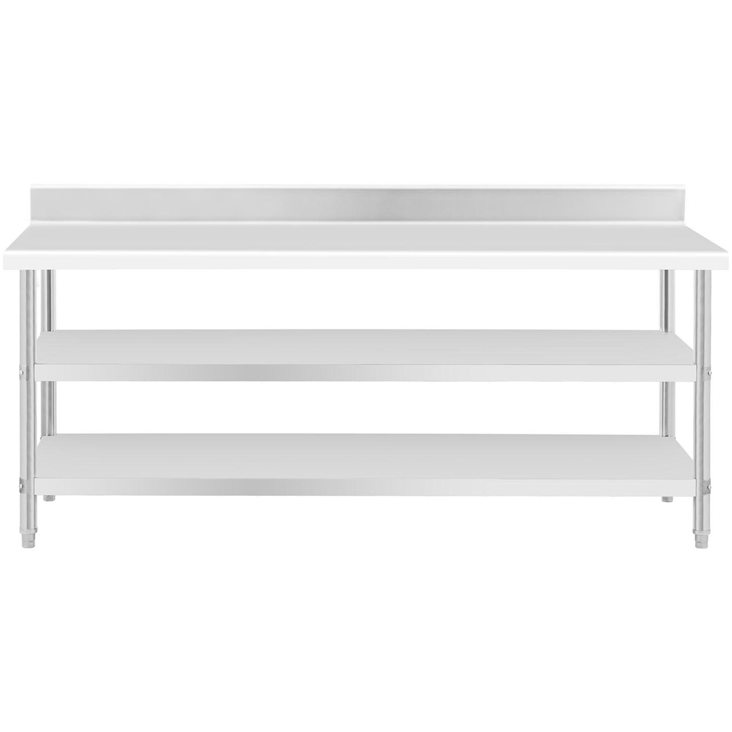 Tables – Table, stainless steel, wall-mounted worktop with edge, 2 - Carlat