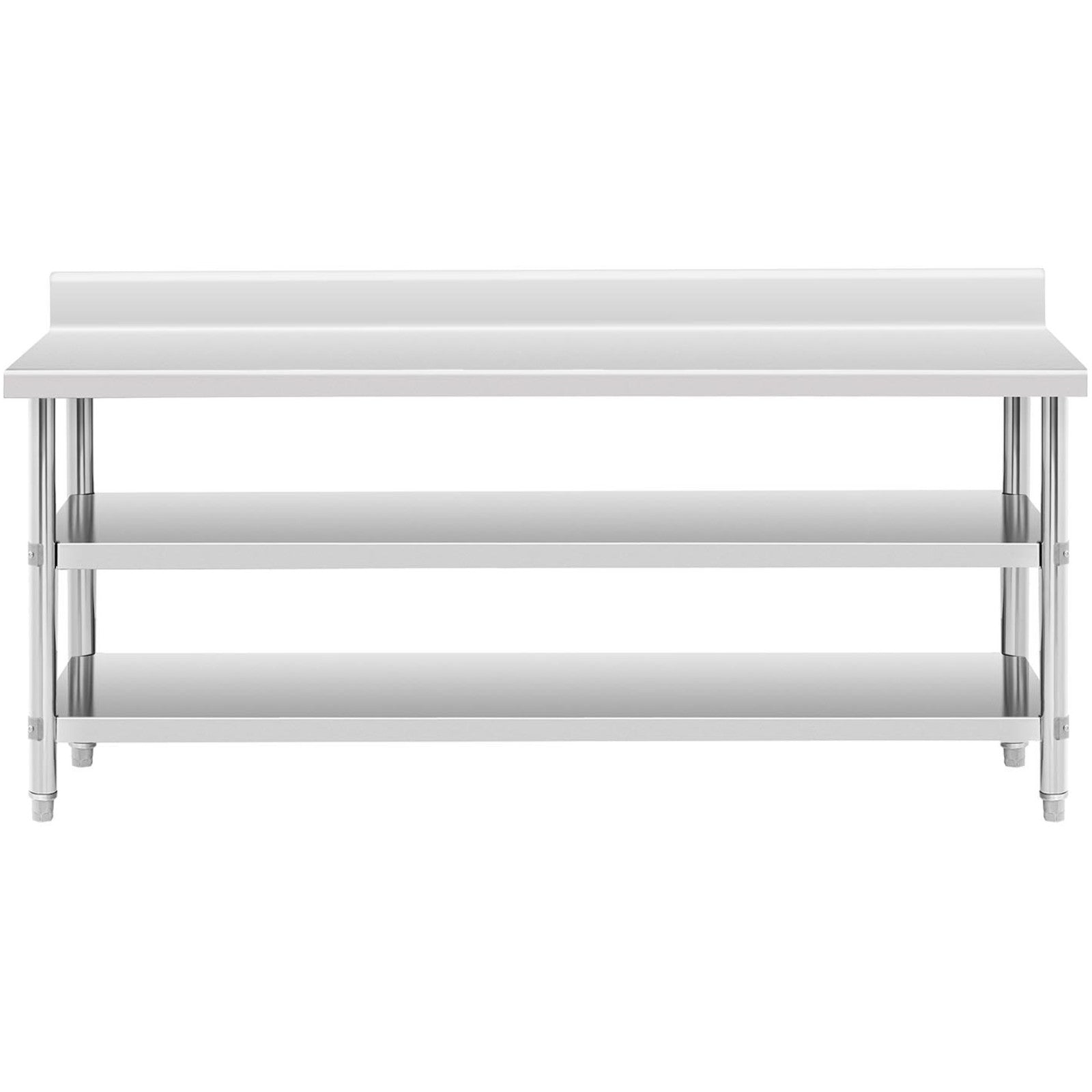 Tables – Table, stainless steel, wall-mounted worktop with edge, 2 - Carlat