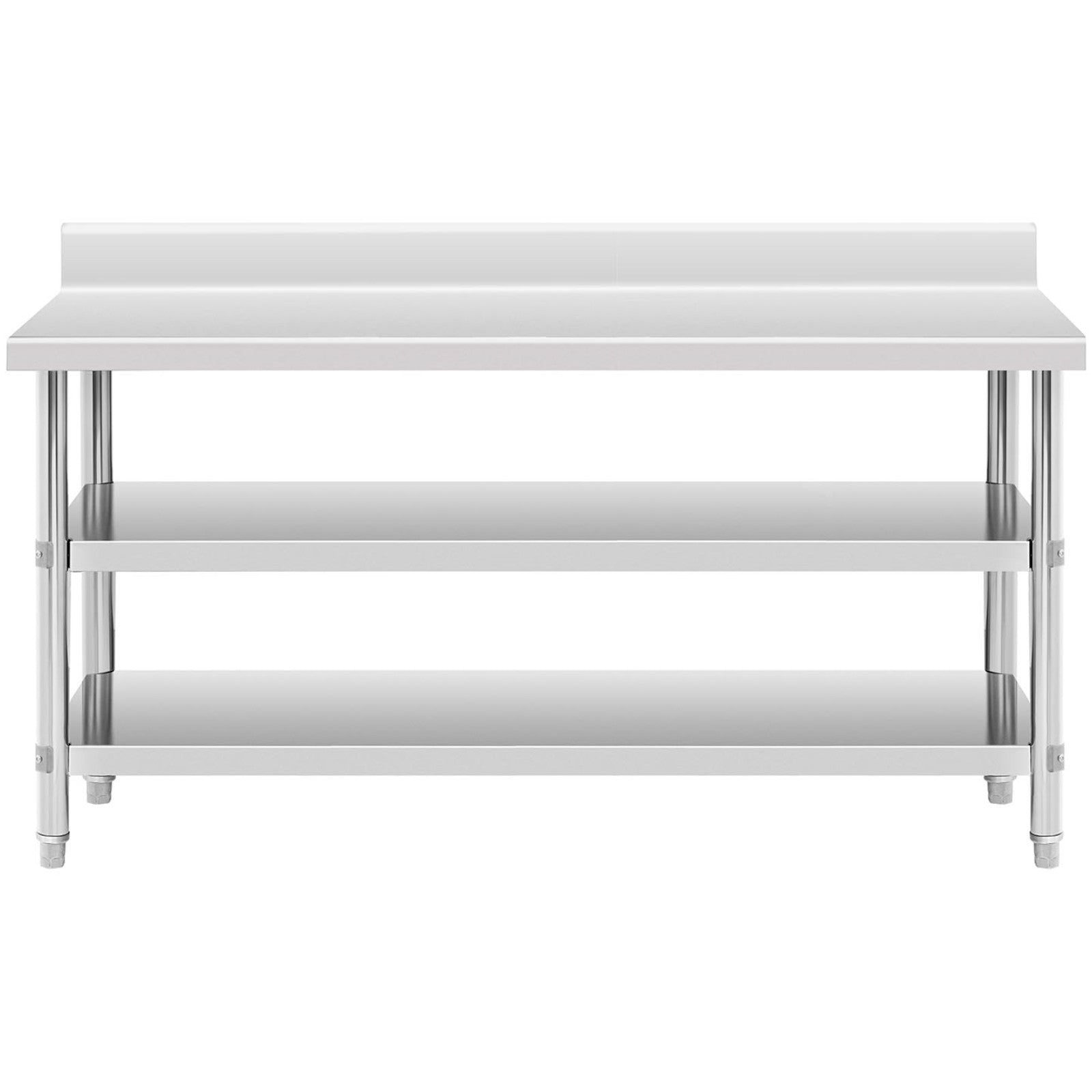 Tables – Table, stainless steel, wall-mounted worktop with edge, 2 - Carlat