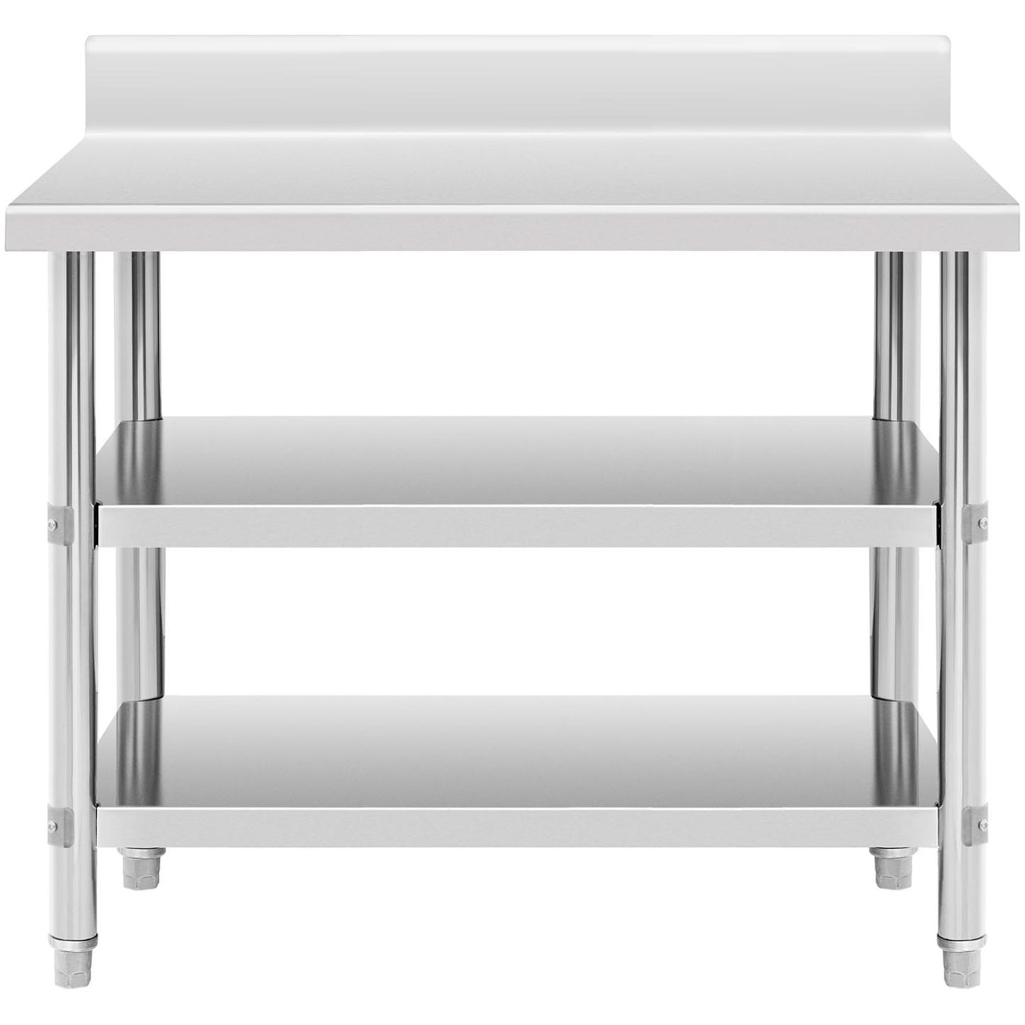 Tables – Table, stainless steel, wall-mounted worktop with edge, 2 - Carlat