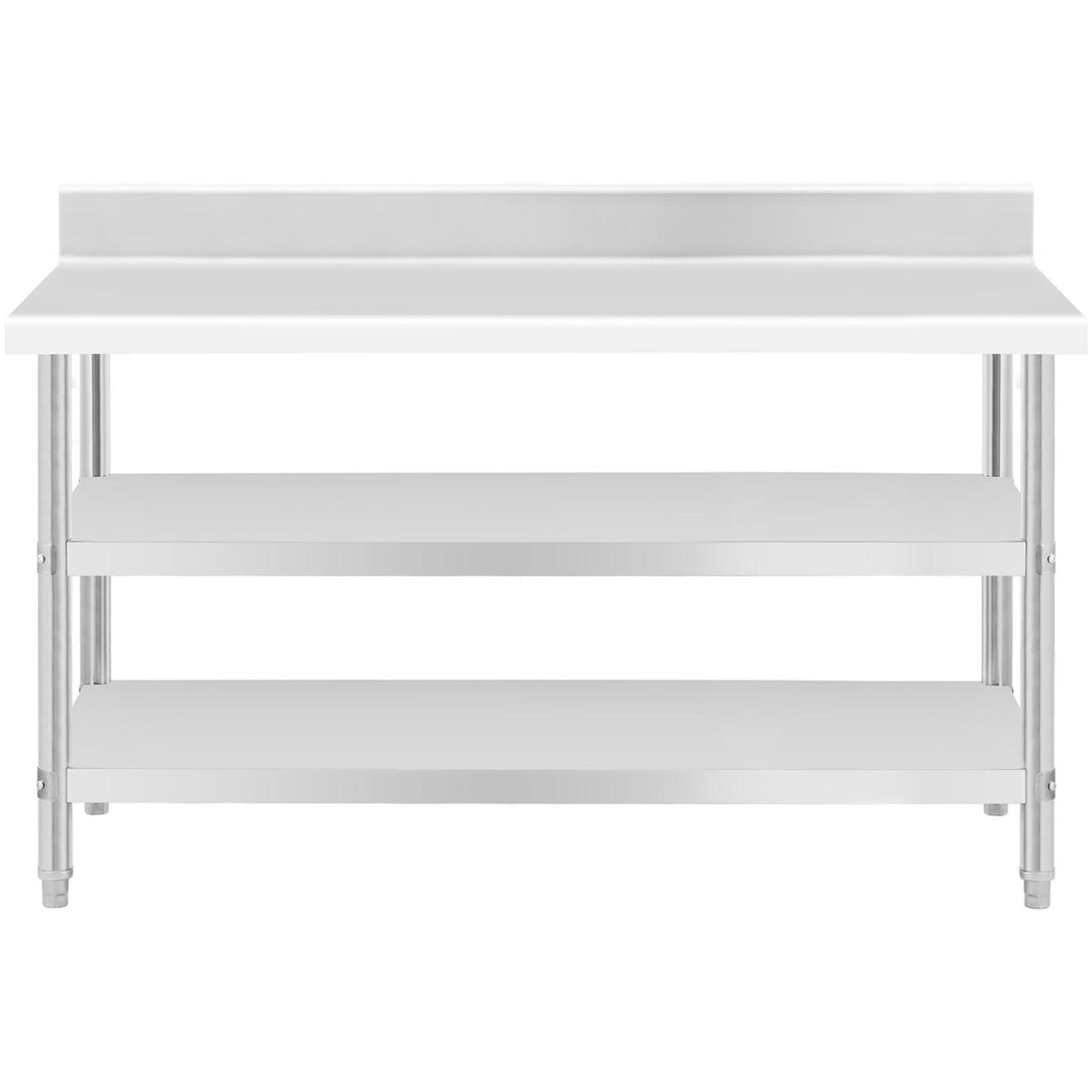 Tables – Table, stainless steel, wall-mounted worktop with edge, 2 - Carlat