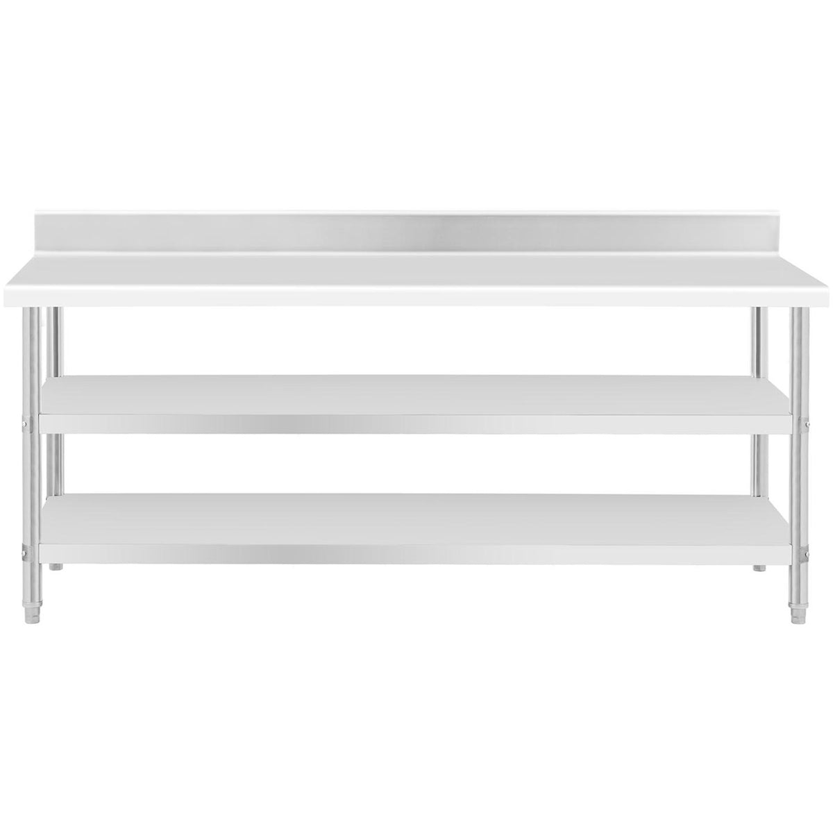 Tables – Table, stainless steel, wall-mounted worktop with edge, - Carlat