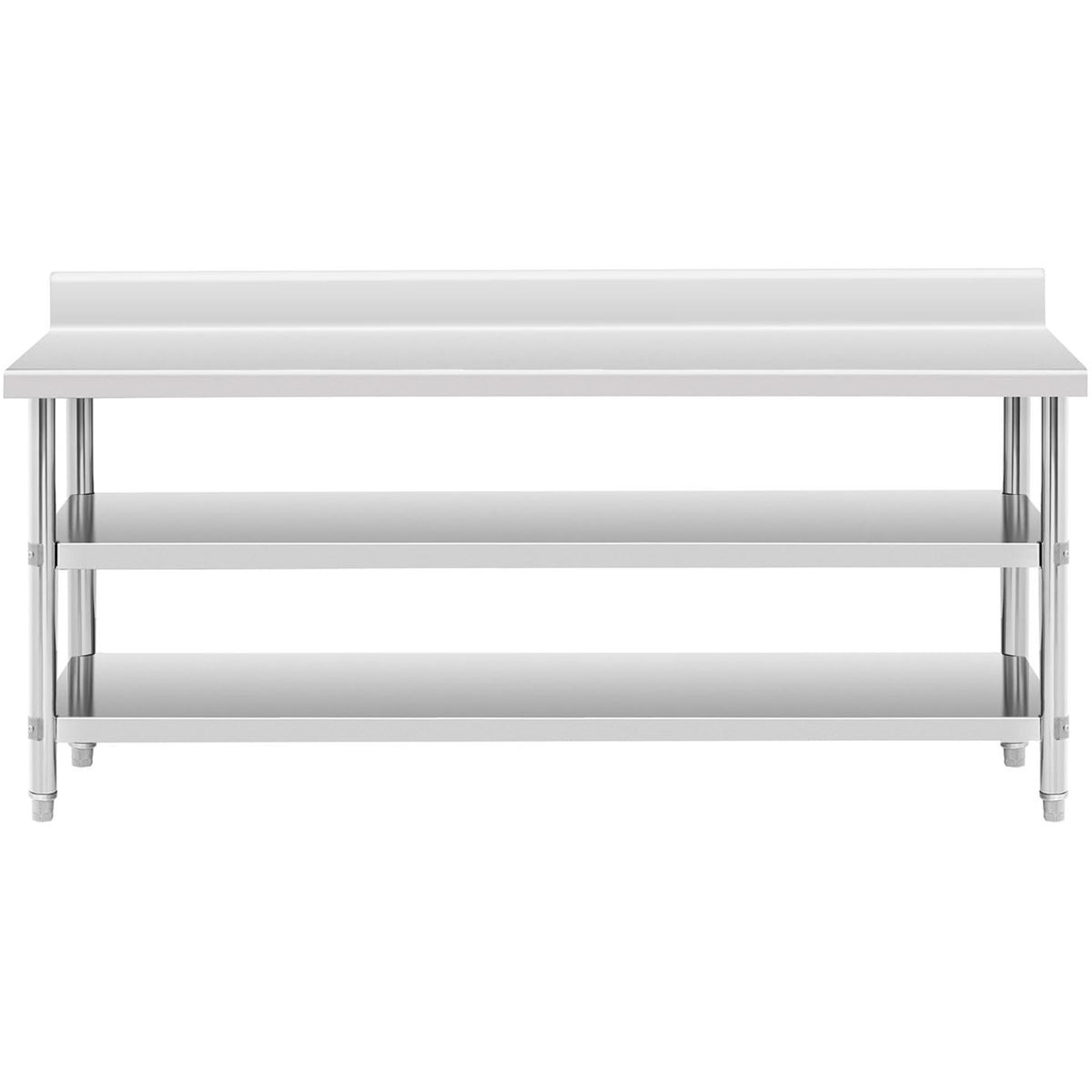 Tables – Table, stainless steel, wall-mounted worktop with edge,