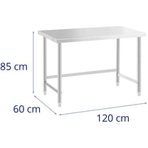 Tables – Table, stainless steel worktop, 120x60cm - Carlat