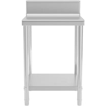 Tables – Table, stainless steel worktop, wall-mounted, with edge and - Carlat