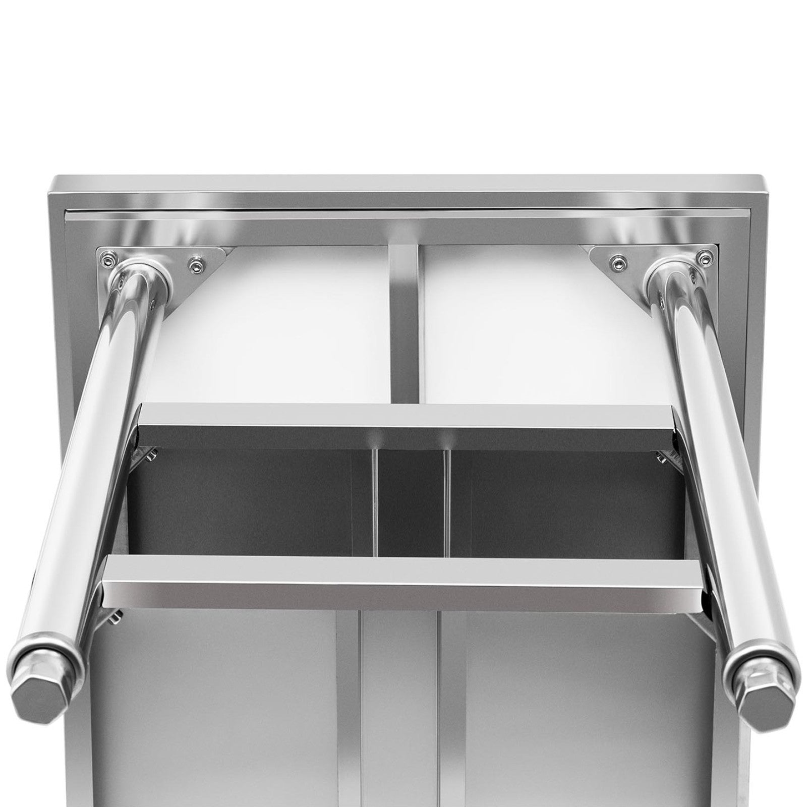 Tables – Table, stainless steel worktop with 2 shelves, 150x60cm - Carlat