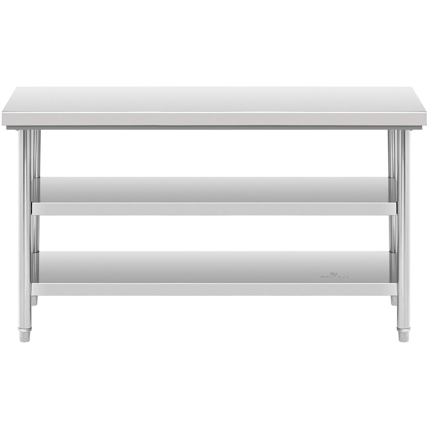 Tables – Table, stainless steel worktop with 2 shelves, 150x60cm - Carlat