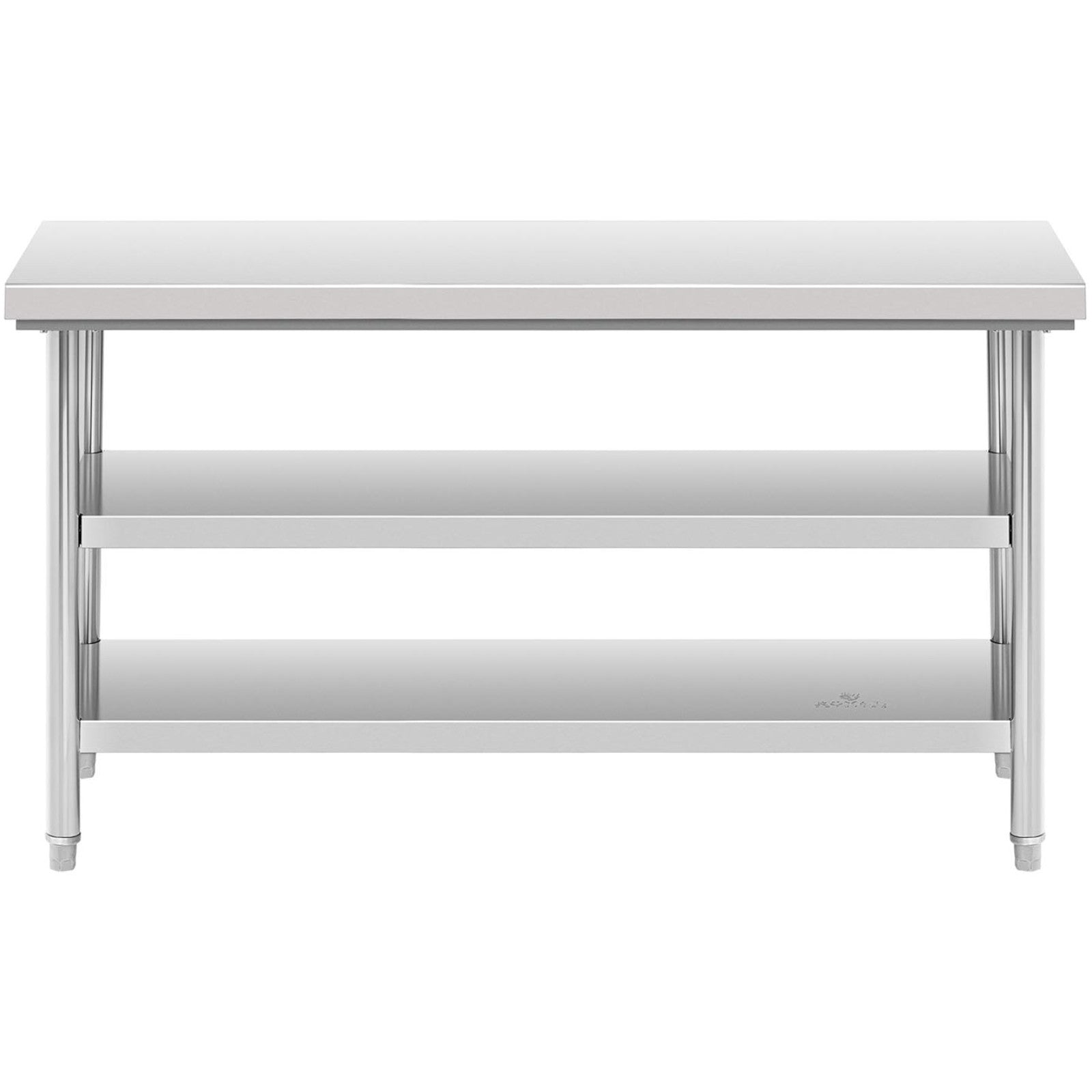 Tables – Table, stainless steel worktop with 2 shelves, 150x60cm - Carlat