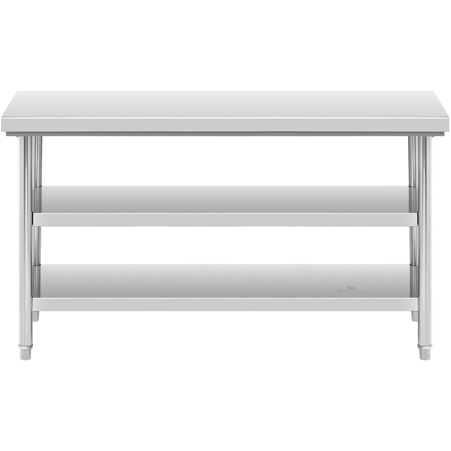 Tables – Table, stainless steel worktop with 2 shelves, 150x70cm - Carlat