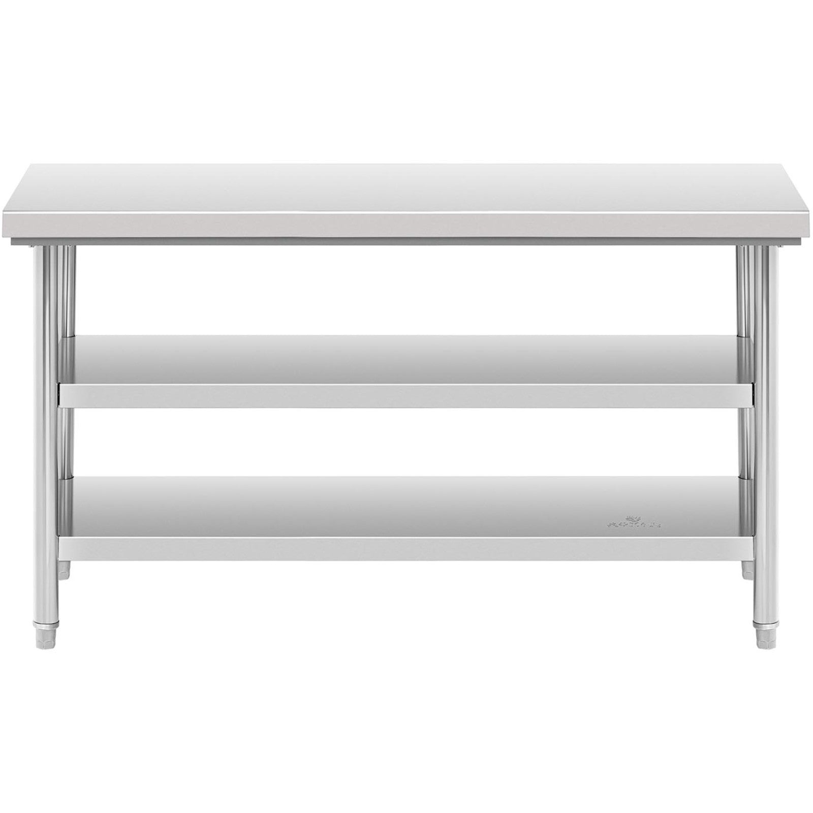 Tables – Table, stainless steel worktop with 2 shelves, 150x70cm - Carlat