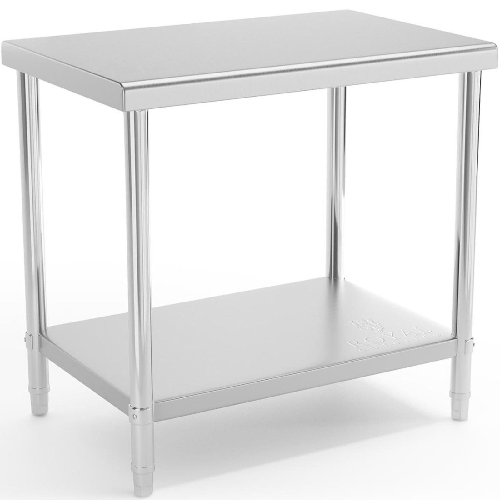 Tables – Table, stainless steel worktop with shelf 90x60cm - Carlat
