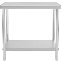 Tables – Table, stainless steel worktop with shelf 90x60cm - Carlat