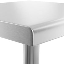 Tables – Table, stainless steel worktop with shelf 90x60cm - Carlat