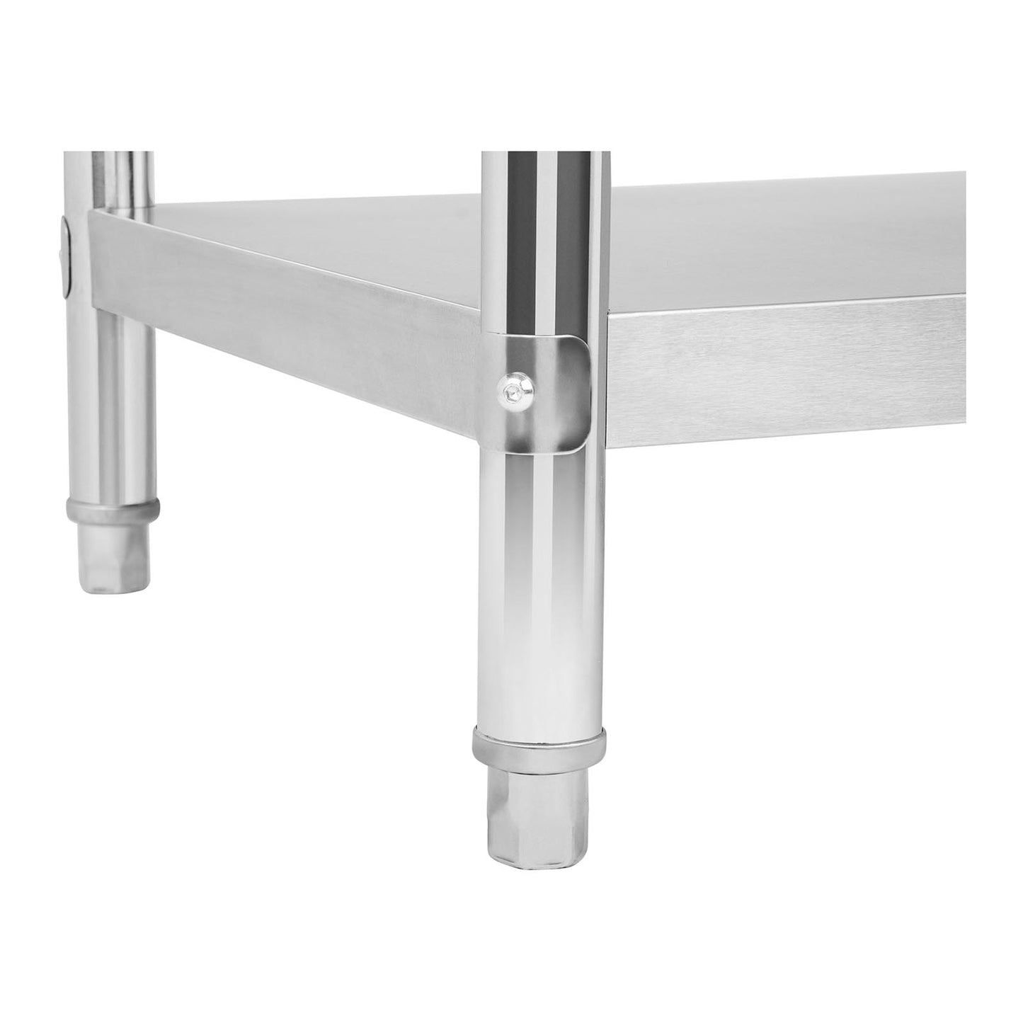 Tables – Table, wall-mounted catering worktop with edge and shelf, - Carlat