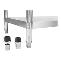Tables – Table, wall-mounted catering worktop with edge and shelf, - Carlat