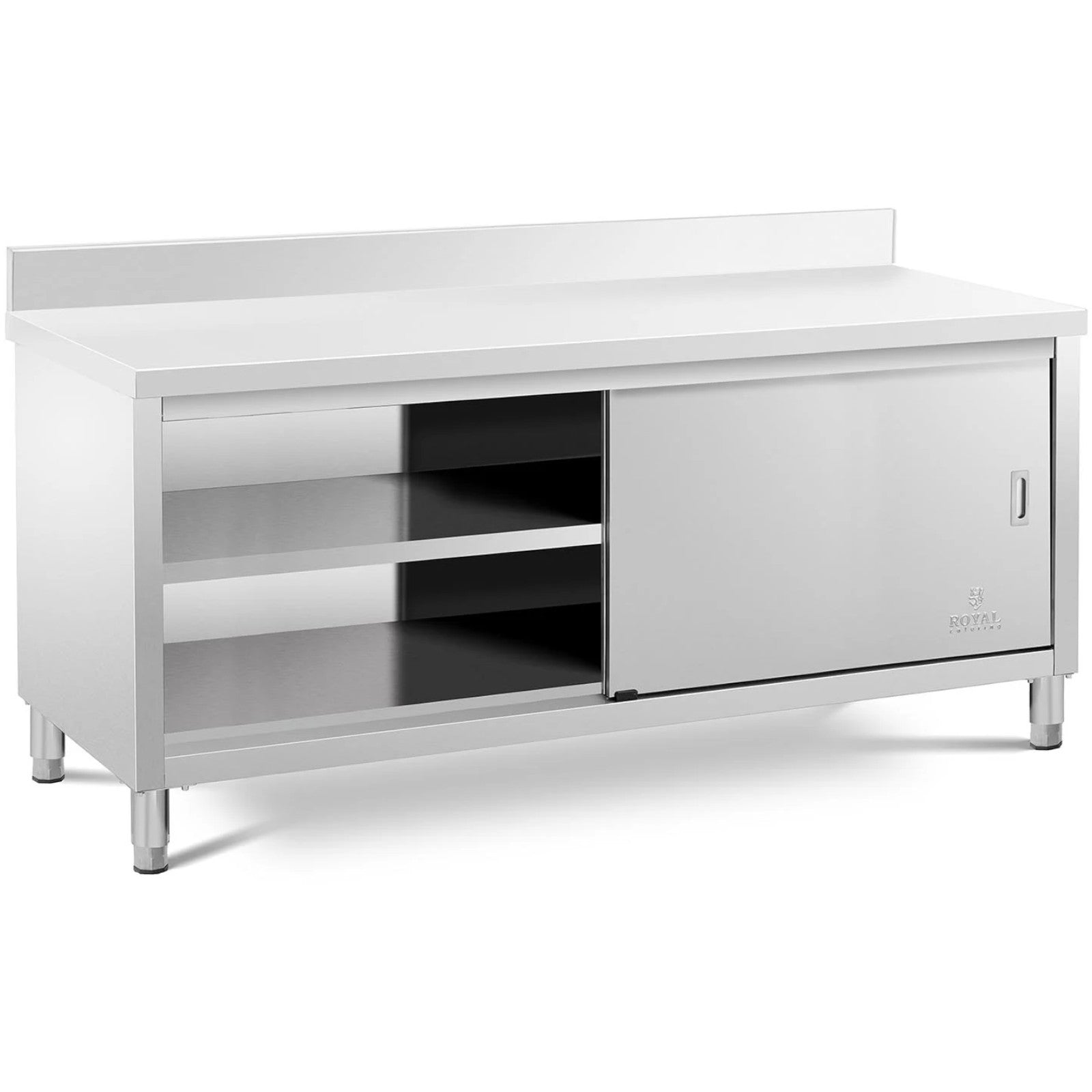 Tables – Table, wall-mounted worktop with cabinet and sliding door - Carlat