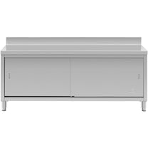 Tables – Table, wall-mounted worktop with cabinet and sliding door - Carlat