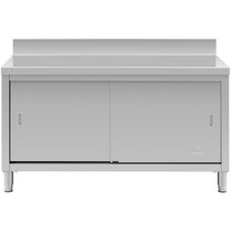 Tables – Table, wall-mounted worktop with cabinet and sliding door - Carlat