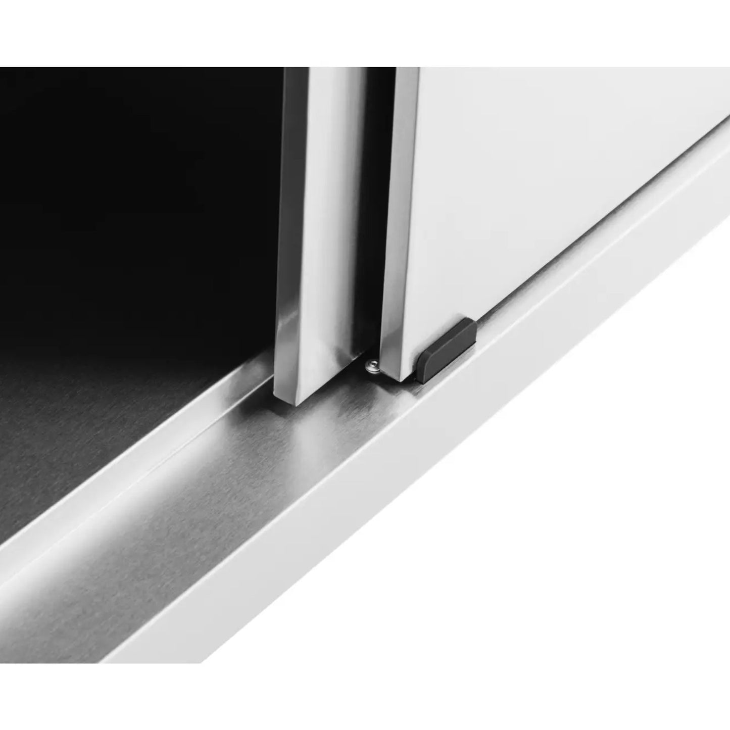 Tables – Table, wall-mounted worktop with cabinet and sliding door - Carlat