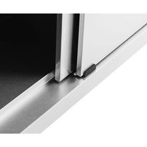 Tables – Table, wall-mounted worktop with cabinet and sliding door - Carlat