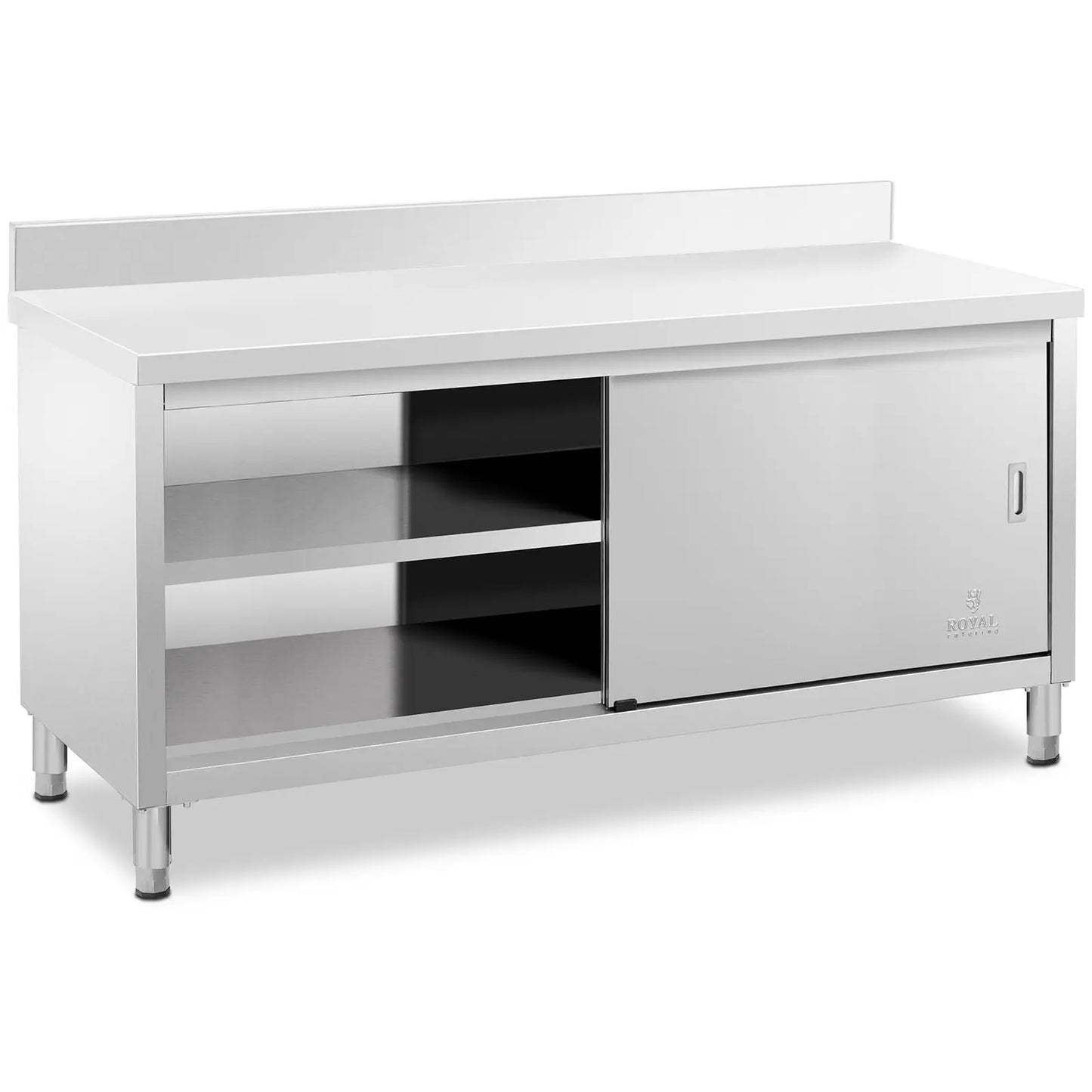 Tables – Table, wall-mounted worktop with cabinet and sliding door - Carlat