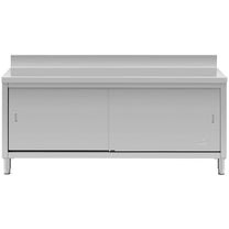 Tables – Table, wall-mounted worktop with cabinet and sliding door - Carlat