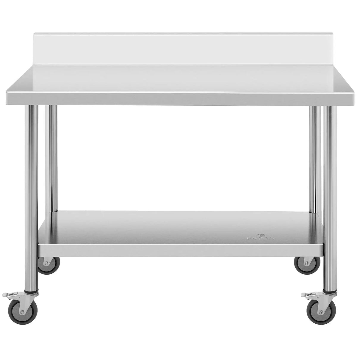 Tables – Table, wall-mounted worktop with edge, on wheels, 1 - Carlat