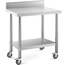 Tables – Table, wall-mounted worktop with edge on wheels, 2 - Carlat