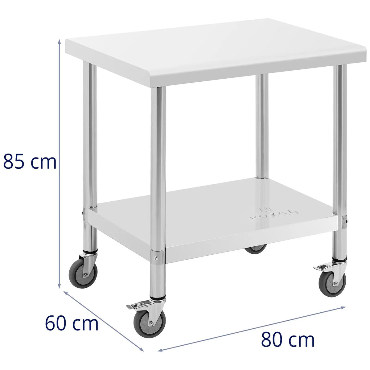 Tables – Table worktop on wheels, 2 levels, 60 x - Carlat
