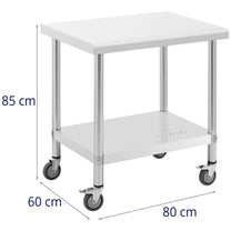 Tables – Table worktop on wheels, 2 levels, 60 x - Carlat