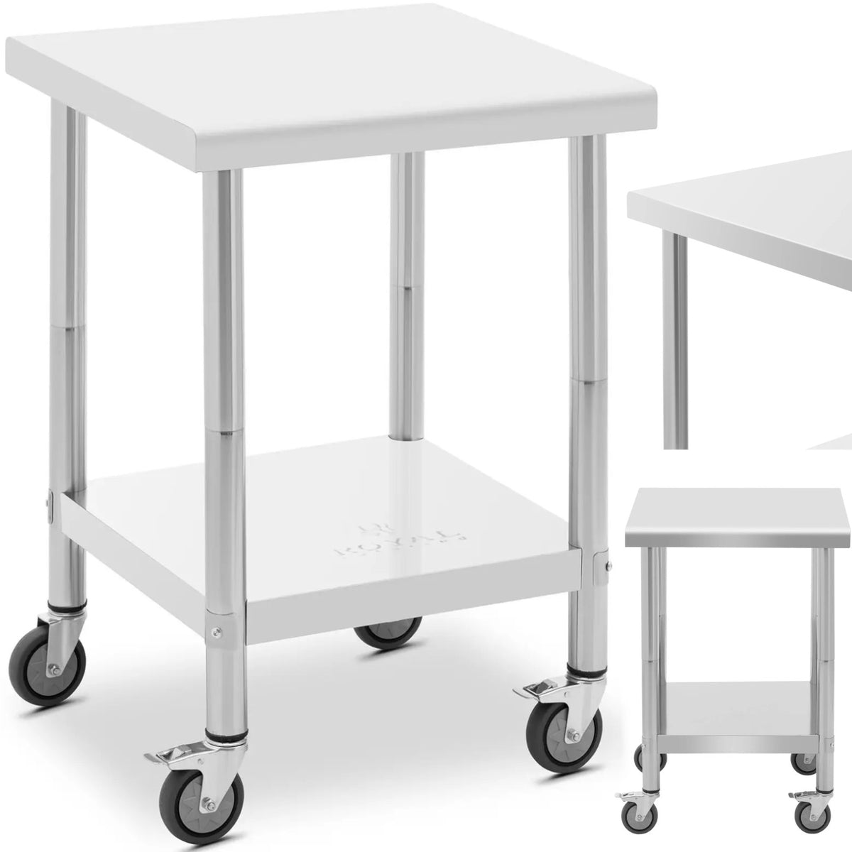 Tables – Table worktop on wheels, 2 levels, 60 x - Carlat