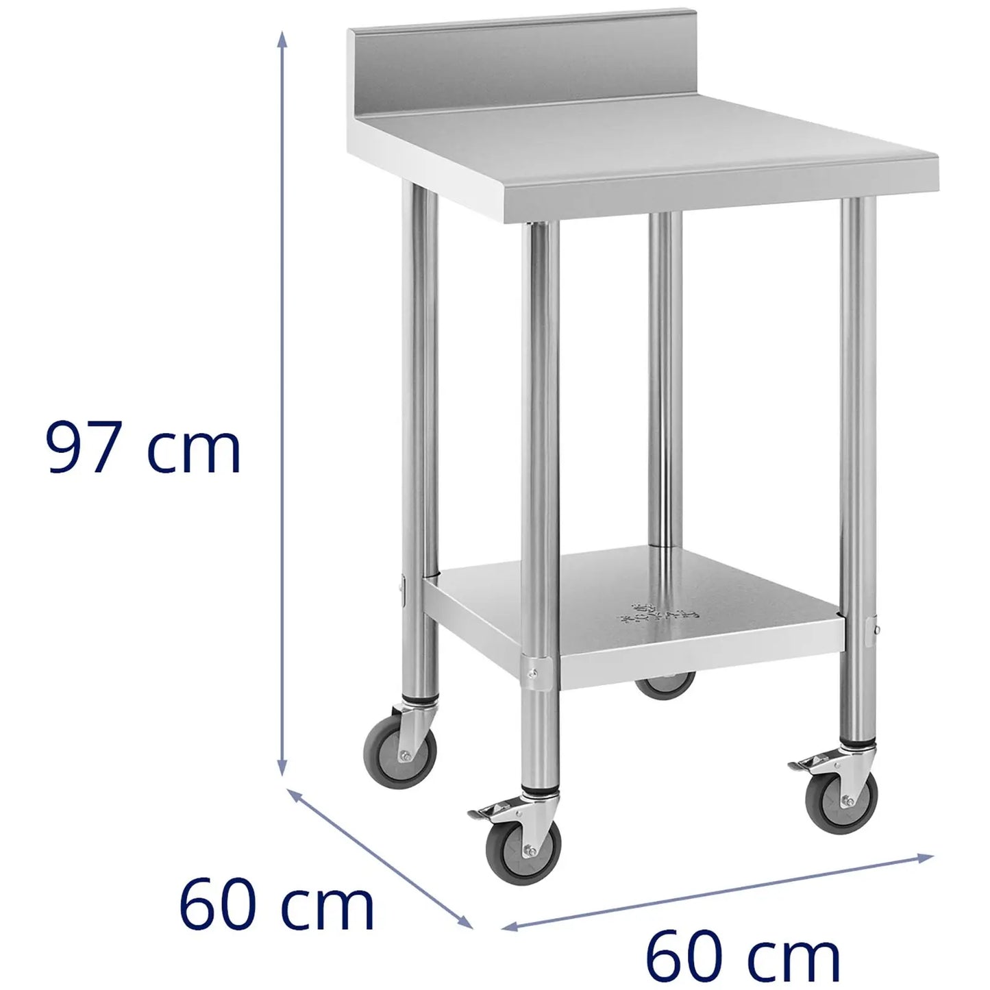 Tables – Table worktop on wheels with edge, 2 levels, - Carlat