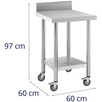 Tables – Table worktop on wheels with edge, 2 levels, - Carlat